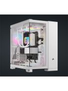 CORSAIR Ház 6500X Dual Chamber, Tápegység nélkül, Edzett Üveg, fehér