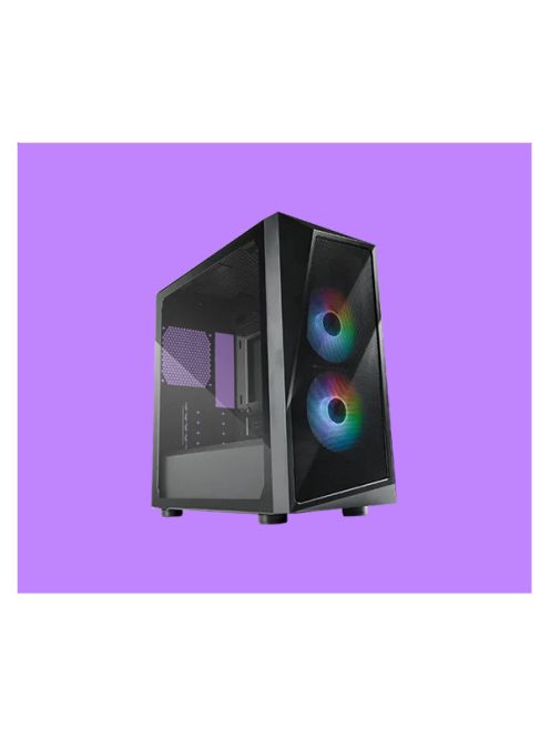 COOLER MASTER Ház Mini Tower CMP 320, 2x ARGB Ventilátor, Tápegység nélkül, fekete