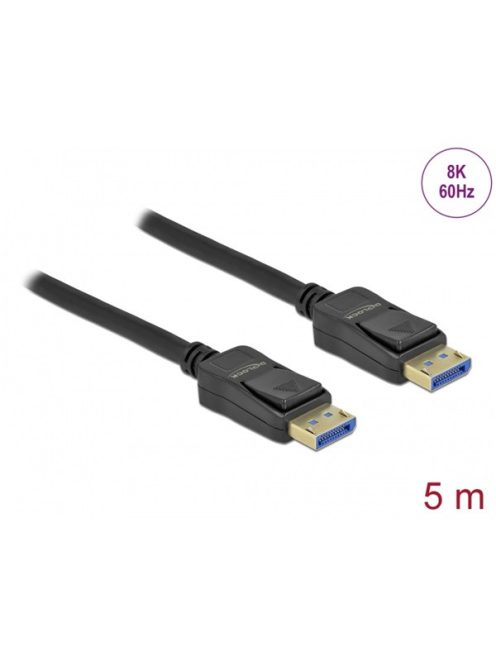 DELOCK kábel DisplayPort male / male összekötő 8K 60Hz 40 Gbps 5m