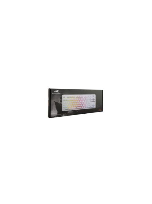 BARACUDA BGK-001114W fehér gamer billentyűzet, angol