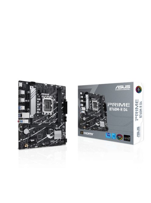 ASUS Alaplap S1700 PRIME B760M-R D4 INTEL B760, mATX