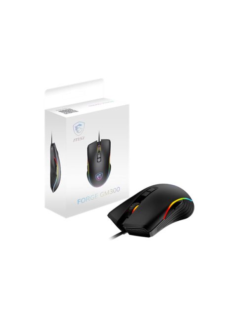MSI ACCY FORGE GM300 Optical GAMING Wired Mouse, 7200dpi, Black