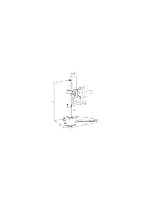 SBOX LCD-F012-2 Asztali mon.tartó konz.,1x 17"- 32"(43-81cm) 9Kg/mon. W029898