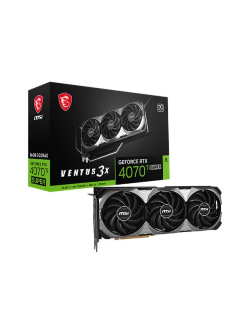 MSI Videokártya PCI-Ex16x nVIDIA RTX 4070 TI SUPER VENTUS 3X OC 16GB DDR6X