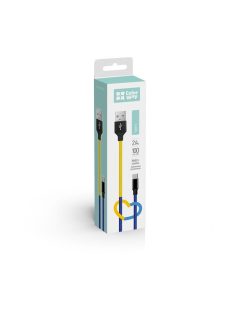   COLORWAY Kábel, USB - Type-C (national) 2.4A 1m blue yellow (CW-CBUC052-BLY)