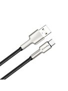 COLORWAY Kábel,  USB - Type-C (head metal) 2.4A 1m black (CW-CBUC046-BK)