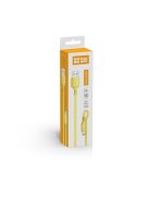 COLORWAY Kábel, USB - Apple Lightning (soft silicone) 2.4A 1m sárga (CW-CBUL043-Y)