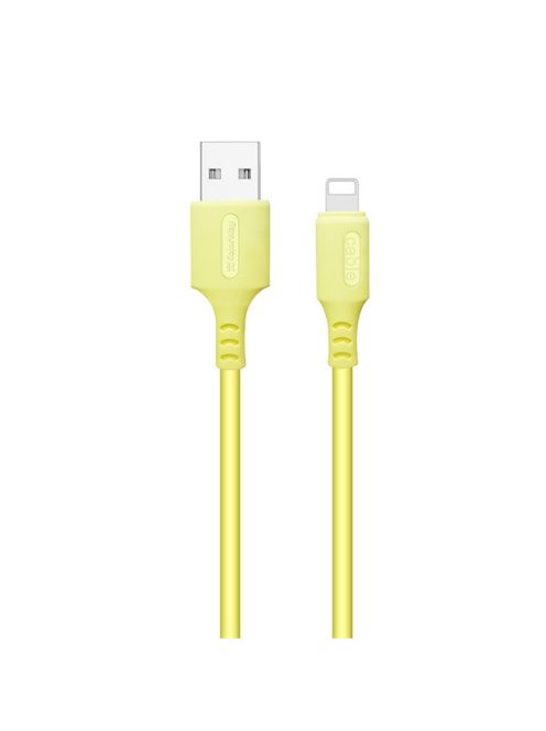 COLORWAY Kábel, USB - Apple Lightning (soft silicone) 2.4A 1m sárga (CW-CBUL043-Y)