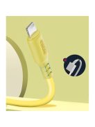 COLORWAY Kábel, USB - Apple Lightning (soft silicone) 2.4A 1m sárga (CW-CBUL043-Y)