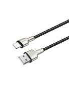 COLORWAY Kábel, USB - Apple Lightning (head metal) 2.4A 1m black (CW-CBUL046-BK)