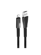 COLORWAY Kábel, USB - Apple Lightning (zinc alloy + led) 2.4A 1m black (CW-CBUL035-BK)