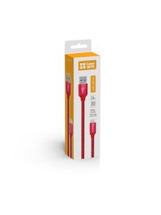   COLORWAY Kábel, USB Apple Lightning 2m 2.4A red (CW-CBUL007-RD)
