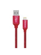 COLORWAY Kábel, USB Apple Lightning 2m 2.4A red (CW-CBUL007-RD)