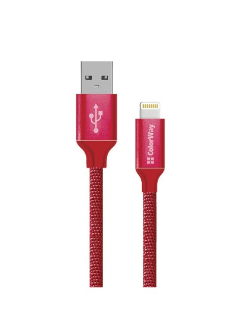 COLORWAY Kábel, USB Apple Lightning 2m 2.4A red (CW-CBUL007-RD)