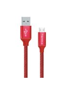 COLORWAY Kábel, USB MicroUSB 1m 2.1A red (CW-CBUM002-RD)