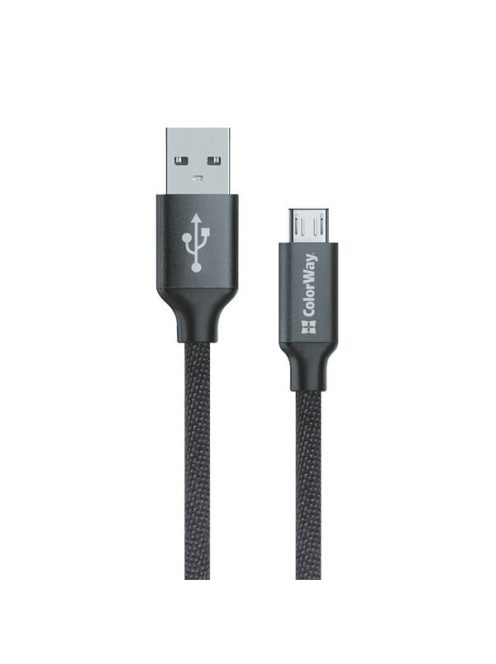 COLORWAY Kábel, USB MicroUSB 1m 2.1A black (CW-CBUM002-BK)