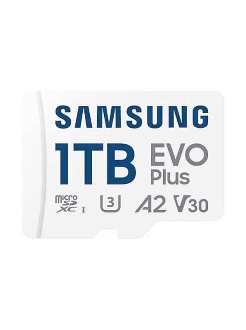 SAMSUNG Memóriakártya, EVO Plus microSDXC kártya, 1TB, UHS-1, U3, V30, A2, + SD Adapter, R160/W