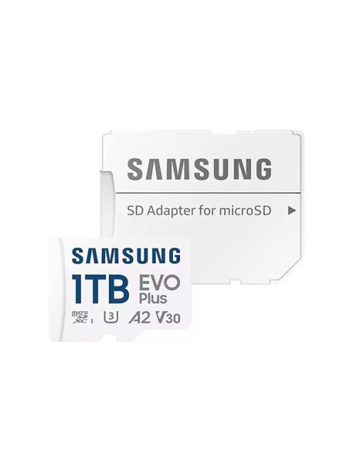 SAMSUNG Memóriakártya, EVO Plus microSDXC kártya, 1TB, UHS-1, U3, V30, A2, + SD Adapter, R160/W