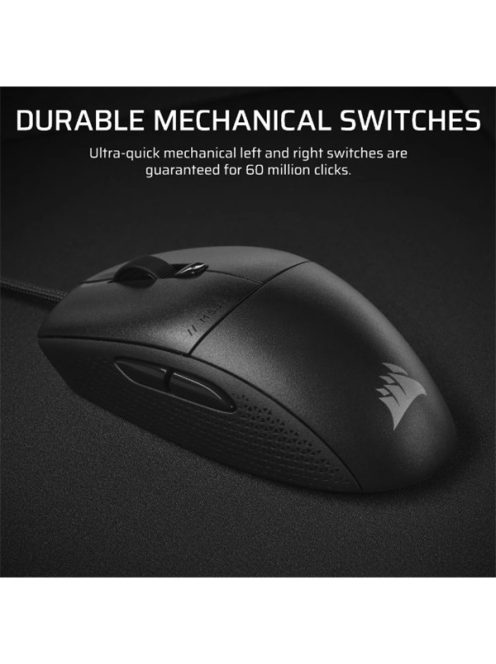 CORSAIR Vezetékes Egér Gaming, M55 Lightwight, 6 programozható gomb, Ultra-könnyű, 16000dpi, fekete