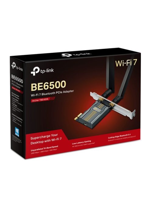 TP-LINK Wireless és Bluetooth 5.4 Adapter PCI-Express Dual Band BE6500, ARCHER TBE400E