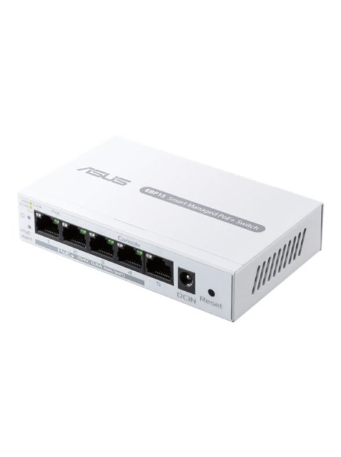 ASUS ExpertWiFi Switch 5x1000Mbps (4xPOE+) Fémházas Asztali, EBP15