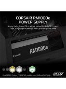 CORSAIR Tápegység Moduláris, RM1000e, 1000W, 12cm, ATX 3.1, PCIe 5.1, BOX, Cybenetics Gold
