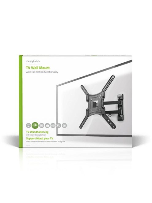 Nedis TVWM1530BK 23"-55"  LCD TV / monitor fali tartókonzol, maximum 30 kg, forgatható dönthető, 3 forgáspont