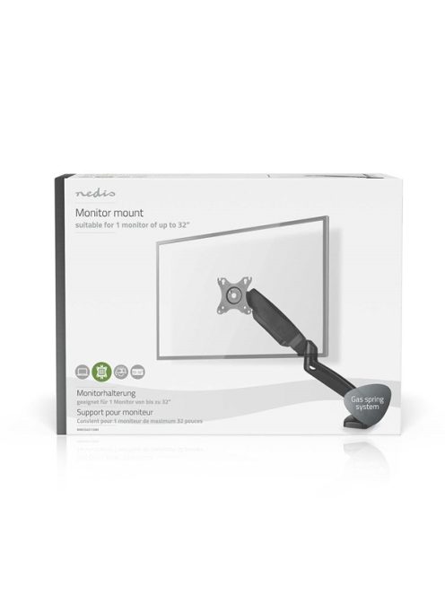 Nedis MMSISGS110BK gázrugós monitor tartó konzol / állvány 15 - 32 " | 75x75 / 100x100