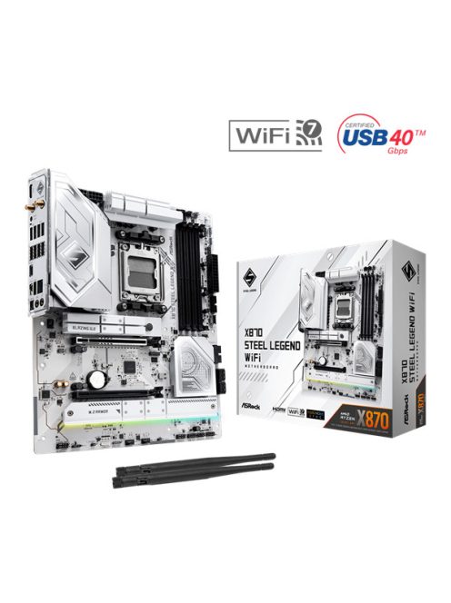 ASROCK Alaplap AM5 X870 STEEL LEGEND WIFI AMD X870, ATX