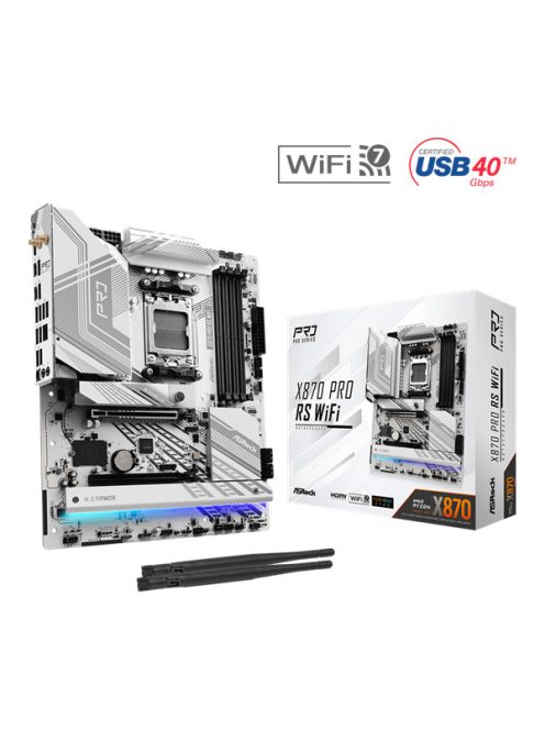 ASROCK Alaplap AM5 X870 PRO RS WIFI AMD X870, ATX
