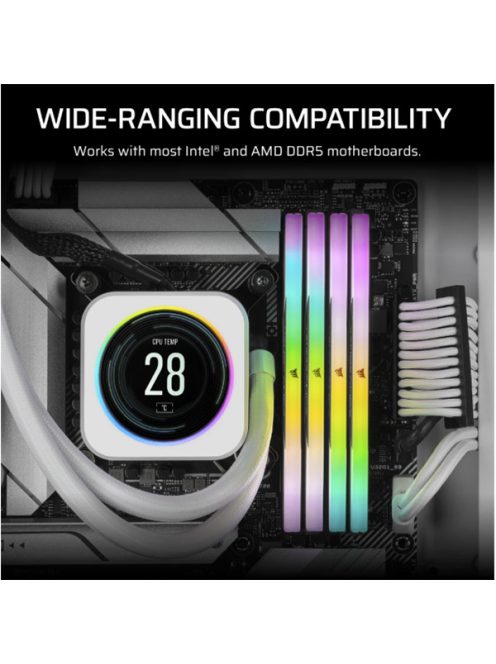 CORSAIR Memória VENGEANCE RGB DDR5 Light Enhancement Kit, Fényerősítő készlet, fehér