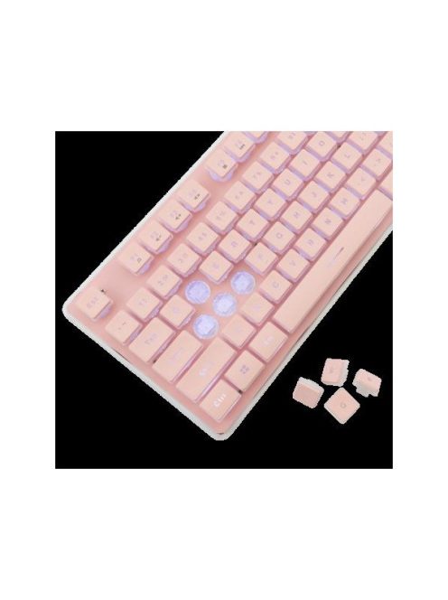 WHITE SHARK TACHI-P/US  WS GK-003441P-US gamer billentyűzet, 104 gomb pink (angol)