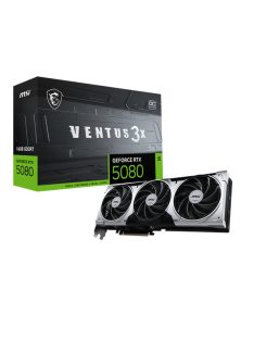  MSI Videokártya PCI-Ex16x nVIDIA RTX 5080 VENTUS 3X PLUS 16GB DDR7 OC