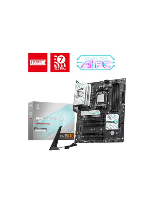 MSI Alaplap AM5 B840 GAMING PLUS WIFI AMD B840, ATX
