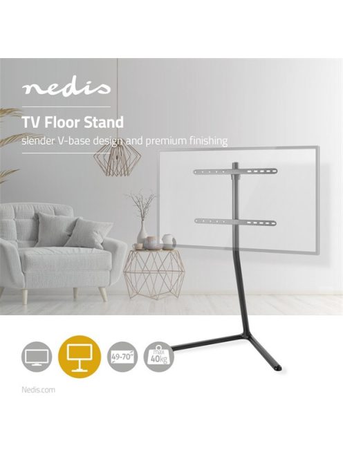Nedis TVSM5250BK LCD TV/Monitor állvány (tartó konzol), 49"-70", szabadon álló, 40kg