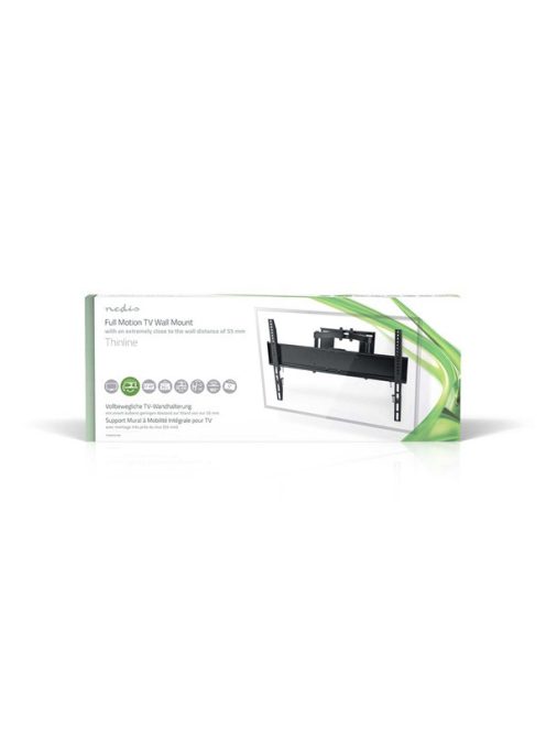 Nedis TVWM3551BK szabadon mozgatható fali LCD TV / monitor tartó konzol (37"-80"), 35kg