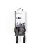 Nedis COTH15010GY30 félprofi XLR audio kábel, XLR dugó - aljzat, 3m, rugalmas