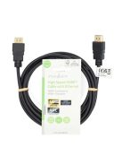 Nedis CVGL34060BK20 ultra HD HDMI kábel, HDMI dugó - dugó, 4K@60Hz, ARC, 18 Gbps, aranyozott csatlakozók, hossz 2m