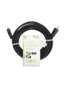 Nedis CVGL34060BK50 ultra HD HDMI kábel, HDMI dugó - dugó, 4K@60Hz, ARC, 18 Gbps, aranyozott csatlakozók, hossz 5m