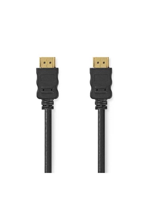Nedis CVGL34060BK50 ultra HD HDMI kábel, HDMI dugó - dugó, 4K@60Hz, ARC, 18 Gbps, aranyozott csatlakozók, hossz 5m