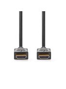 Nedis CVGL34060BK50 ultra HD HDMI kábel, HDMI dugó - dugó, 4K@60Hz, ARC, 18 Gbps, aranyozott csatlakozók, hossz 5m