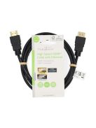 Nedis CVGL34060BK150 ultra HD HDMI kábel, HDMI dugó - dugó, 4K@60Hz, ARC, 18 Gbps, aranyozott csatlakozók, hossz 15m