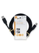 Nedis CCGL60100BK30 USB2.0, USB A - B kábel, 480Mbs, 10W, hossz 3m