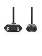 Nedis CEGL11040BK30 táp kábel IEC-320-C7, 2 x 0.75 mm, hossz 3m