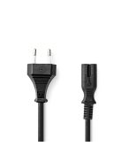 Nedis CEGL11040BK30 táp kábel IEC-320-C7, 2 x 0.75 mm, hossz 3m