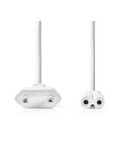 Nedis CEGL11040WT20 táp kábel IEC-320-C7, 2 x 0.75 mm, hossz 2m, fehér