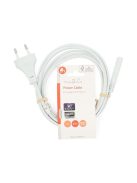 Nedis CEGL11040WT20 táp kábel IEC-320-C7, 2 x 0.75 mm, hossz 2m, fehér