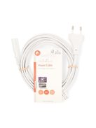 Nedis CEGL11040WT30 táp kábel IEC-320-C7, 2 x 0.75 mm, hossz 3m, fehér