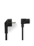 Nedis CEGL10020BK20 táp kábel IEC-320-C13, 3 x 0.75 mm, pipa csatlakozó, hossz 2m