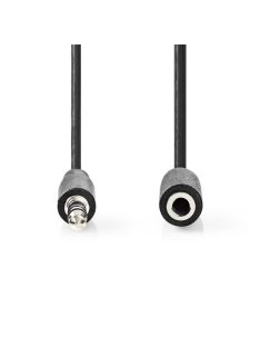   Nedis CAGL22050BK30 3,5mm jack hosszabító hábel, 3,5mm sztereo jack dugó - 3,5mm sztereo jack aljzat, hossz 3m